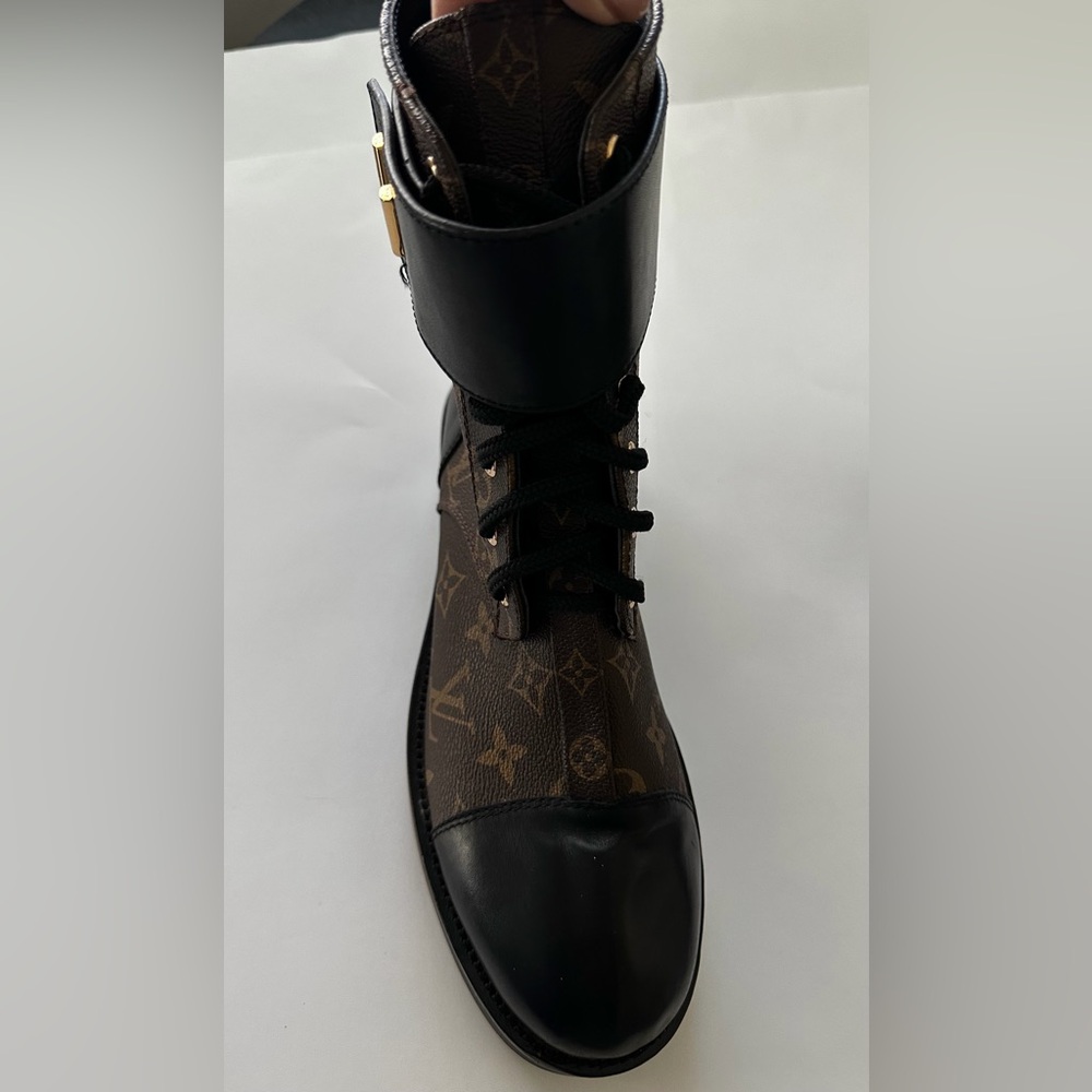 Louis Vuitton Brown and Black Monogram Boots - Picture 8 of 11